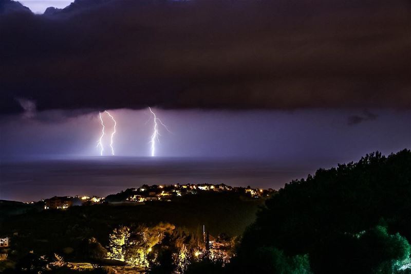 Lightning makes no sound until it strikes ⚡️ storm  lightning  ski  sea ...