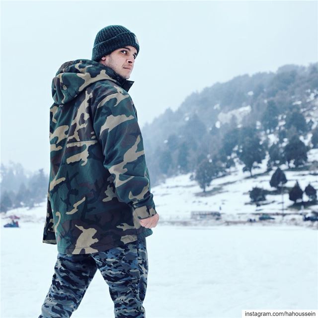 Like when you see me !  camuflage  camo  winter  Lebanon  snow  cold ... (Kamouaa)