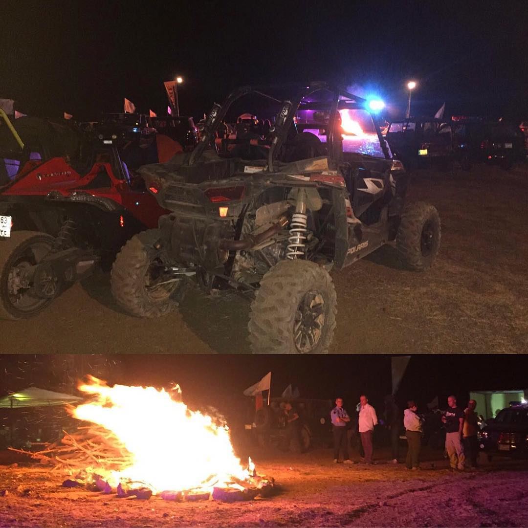 Lining up near the bonfire 🔥 zaarour  rzrs  motorcross  4x4  polaris ...