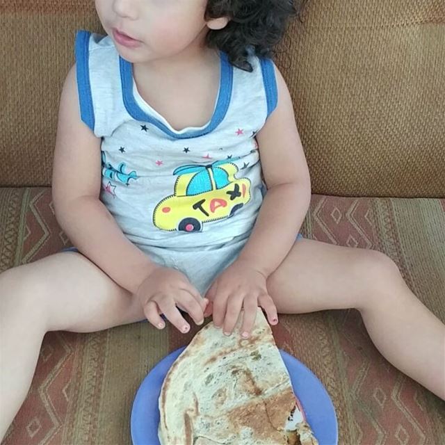 Little Marcel is prodded to say "Zaatar". He finally complied.  zaatar ... (Dayr Al Qamar, Mont-Liban, Lebanon)