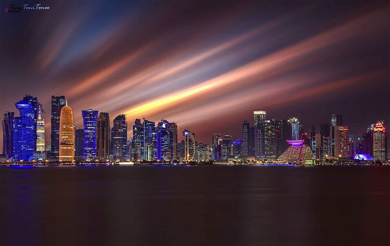 Live for today!!! We will dream tomorrow...  doha  qatar  reflection ... (Doha Corniche)