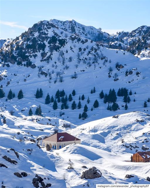 Living in the Winter wonderland ❄️🏠 - The beautiful snowy mountains of... (El Laklouk, Mont-Liban, Lebanon)