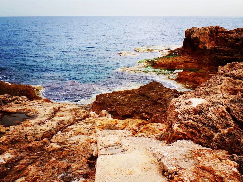 💙 Look beyond the  horizon and have  sweetdreams 💙 batroun ... (The Phenician Wall - Batroun)