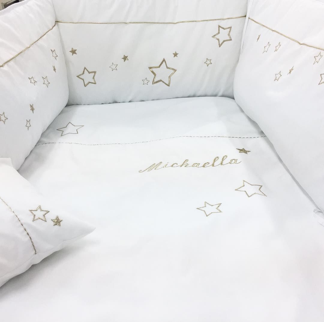 Look how they shine for you ✨ Bed set & cushions! Write it on fabric by...