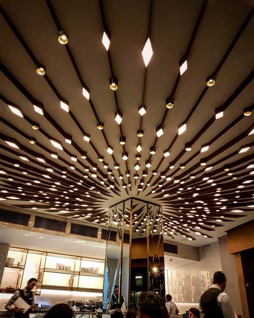 Look up when in  Beirut  stunning  lighting  design  art  travel  lebanon... (Lily's Cafe)