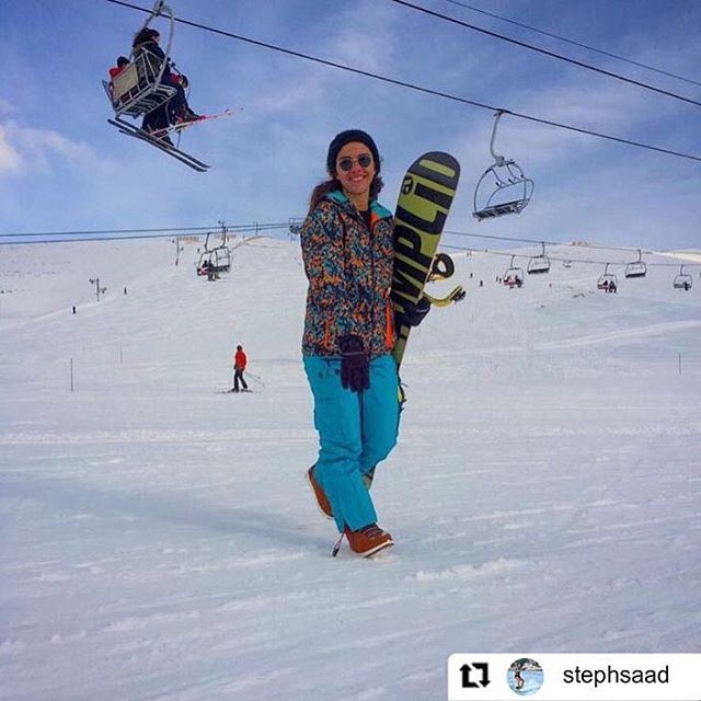 Loud and proud! The only way to get spotted on the mountain is in ... (Mzaar Ski Resort)