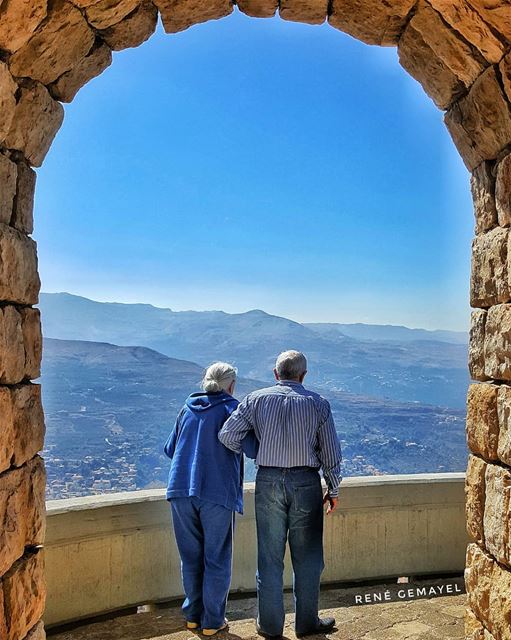 Love is......supporting each othe in old age... livelovelebanon ... (Ehden, Lebanon)