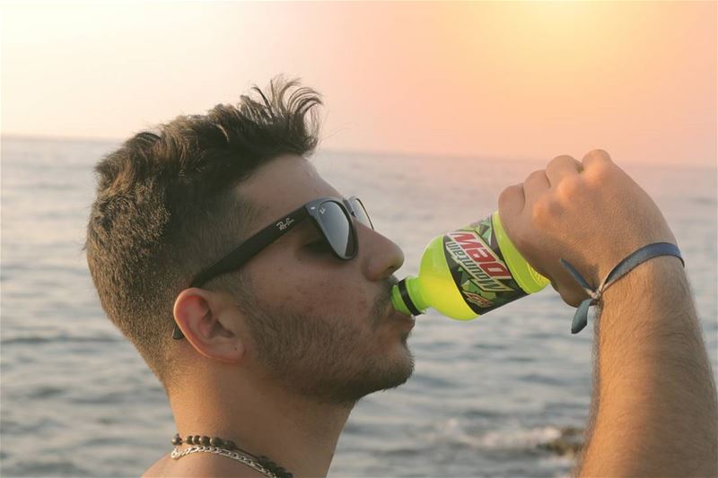 Love,laughter & lots of mountain dew.@mountaindewlebanon bshil ... (Pigeon Rock Beirut.)