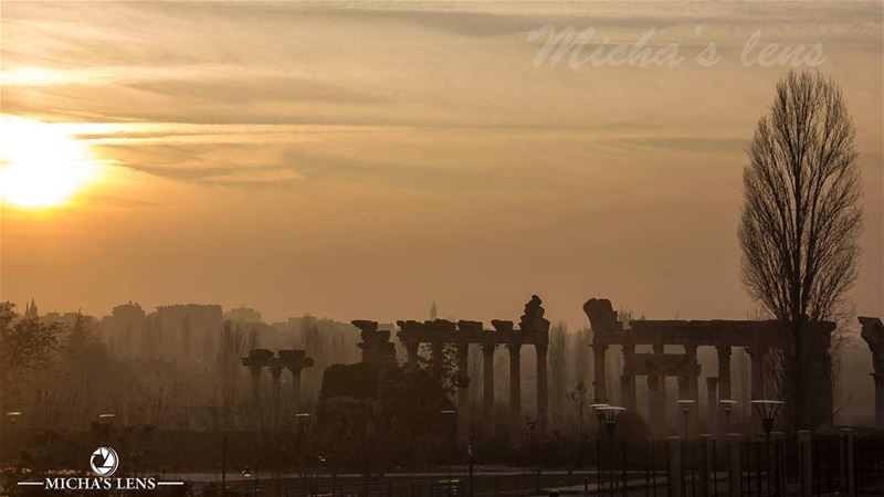 Lovely sunset at Baalbak  lebanonbylocal  discover961  lebanonbylocal ...