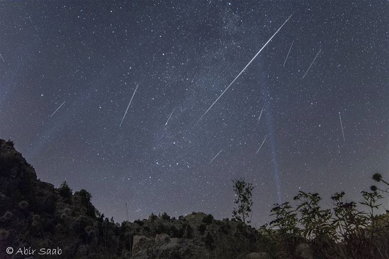 Lucky enough to catch crowds of ☆ shooting stars ☆  Lebanon  jajcedars ... (Jaj, Mont-Liban, Lebanon)