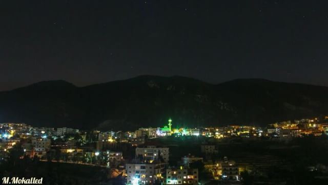 Made my new timelapse here showing startrails above the shining view of my... (Arabsalim, Lebanon)