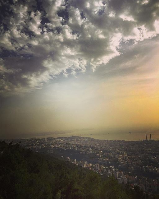 Magic hour from jounieh 😍 lebanon  jounieh  kesserwan  sunset  clouds ... (The Terrace - Restaurant & Bar Lounge)