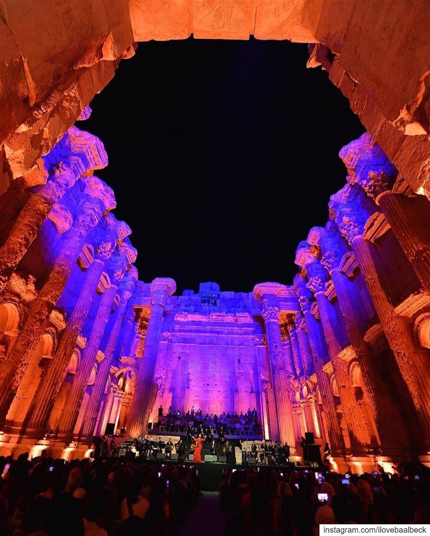 Magical night in Bacchus templeBy Wael Hamzeh  Baalbeck  IloveBaalbeck ... (Baalbek , Roman Temple , Lebanon)