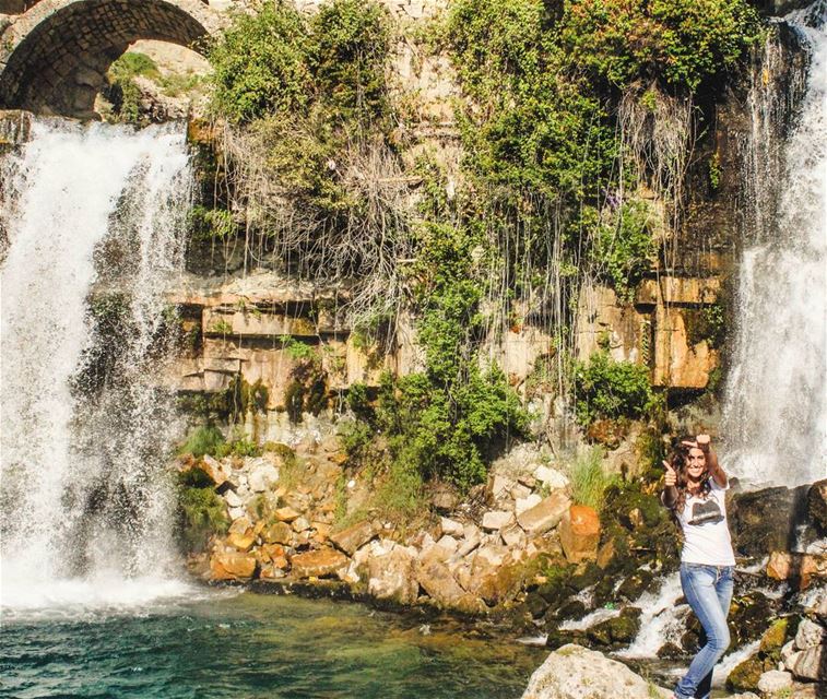 Major throwback to a wonderful waterfall in Lebanon!  lebanonlife  visit ... (Afqa)