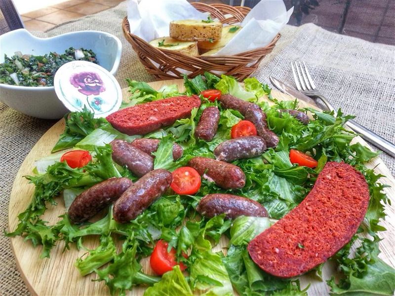 Makanik & Soujok with Taboule and Potatoes, Sweet & Sour Chicken over... (Em's cuisine)