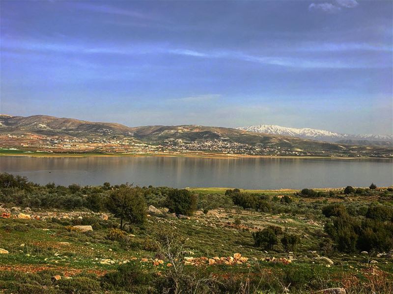 Make your heart like a lake with a calm, still surface and great depth of... (Saghbîne, Béqaa, Lebanon)