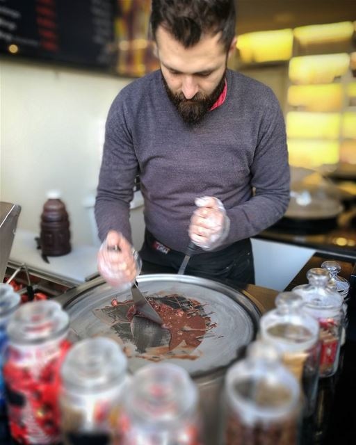 Making ice cream -  ichalhoub in  Byblos  Lebanon shooting ...