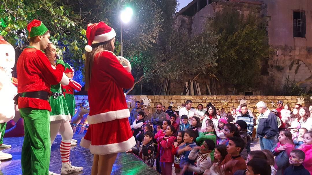 Mama Noel  and Elves Playing With Children in Batroun (Old Souk Batroun)