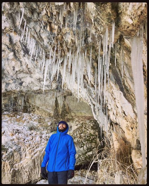 Man of the caves!.... coldcaves  extremcold  freezing  explorecaves ... (Wata El Joz)