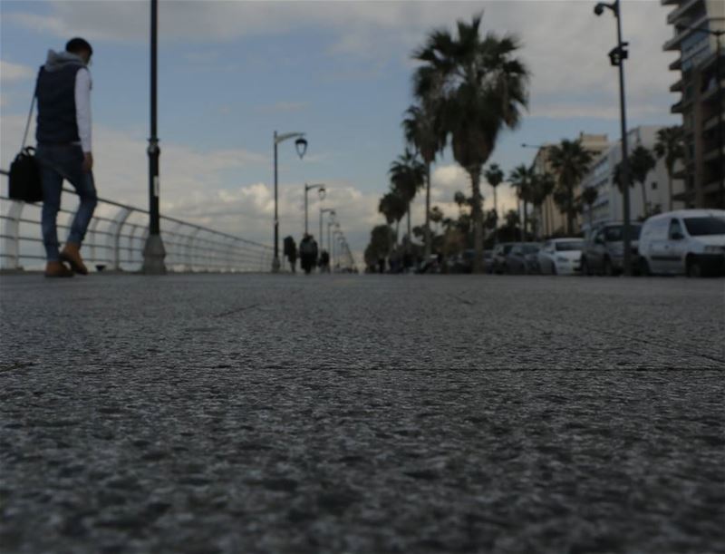 Many thoughts on mind... even while walking on the beautiful corniche!... (Beirut, Lebanon)