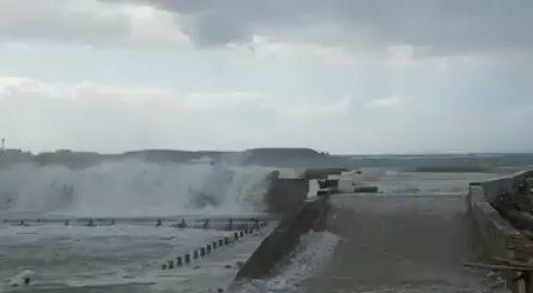 Marina Del-Sol  Resort  anfhalkoura  lebanon  storm  waves  rain  winter ...