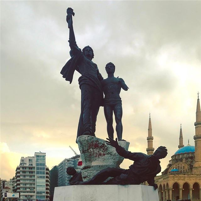 Martyrs have to choose between being forgotten, mocked or used. As for... (Martyrs' Square, Beirut)