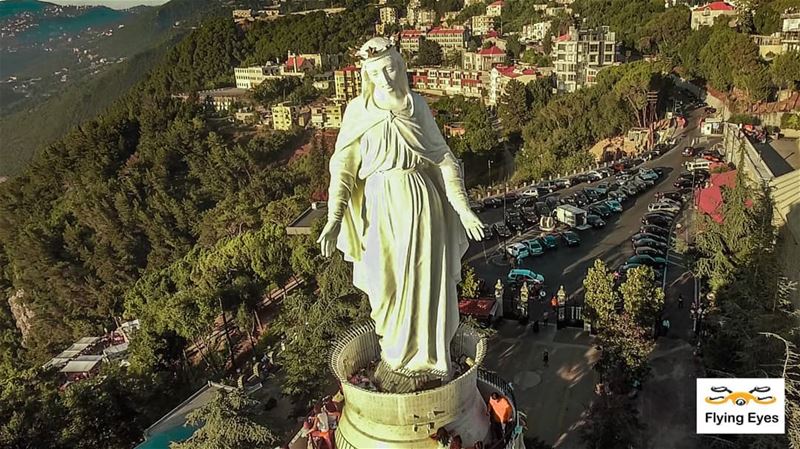 May our Lady Of Lebanon shower you all with her blessings.ينعاد على الجميع (Harîssa, Mont-Liban, Lebanon)