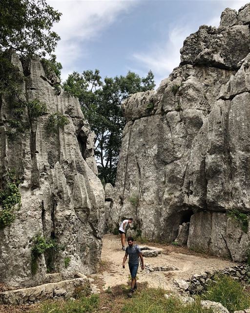 Maze runners.  JabalMoussa  Lebanon  limestone  mountains  trail  hike ...