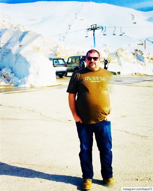  me  myself  abouja2ra  nature  white  snow  sunnyday  bluesky ... (Mzaar Kfardebian)