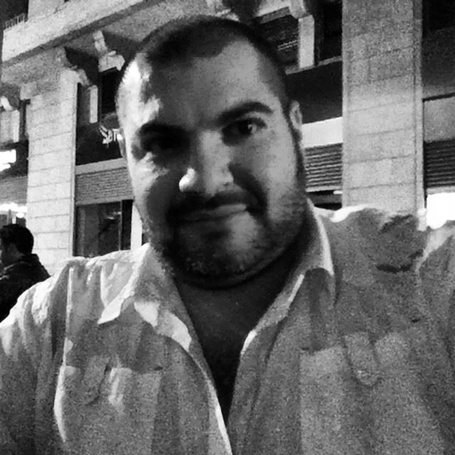  me myself selfie partying night life concrete Beirut Lebanon...