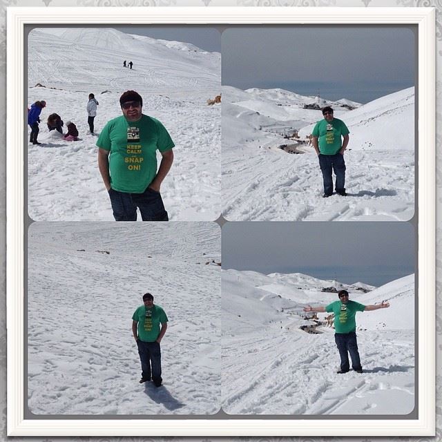  me myself snow day great weather faraya keserwen Lebanon...