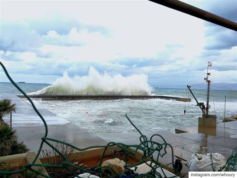  mediteriansea sea waves storm naturelove clouds weather photoghraphy... (Beirut, Lebanon)