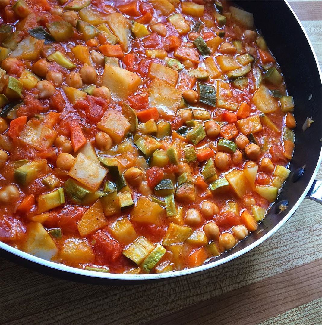 Mediterranean style ratatouille . Because it's meatless Monday letscook ...
