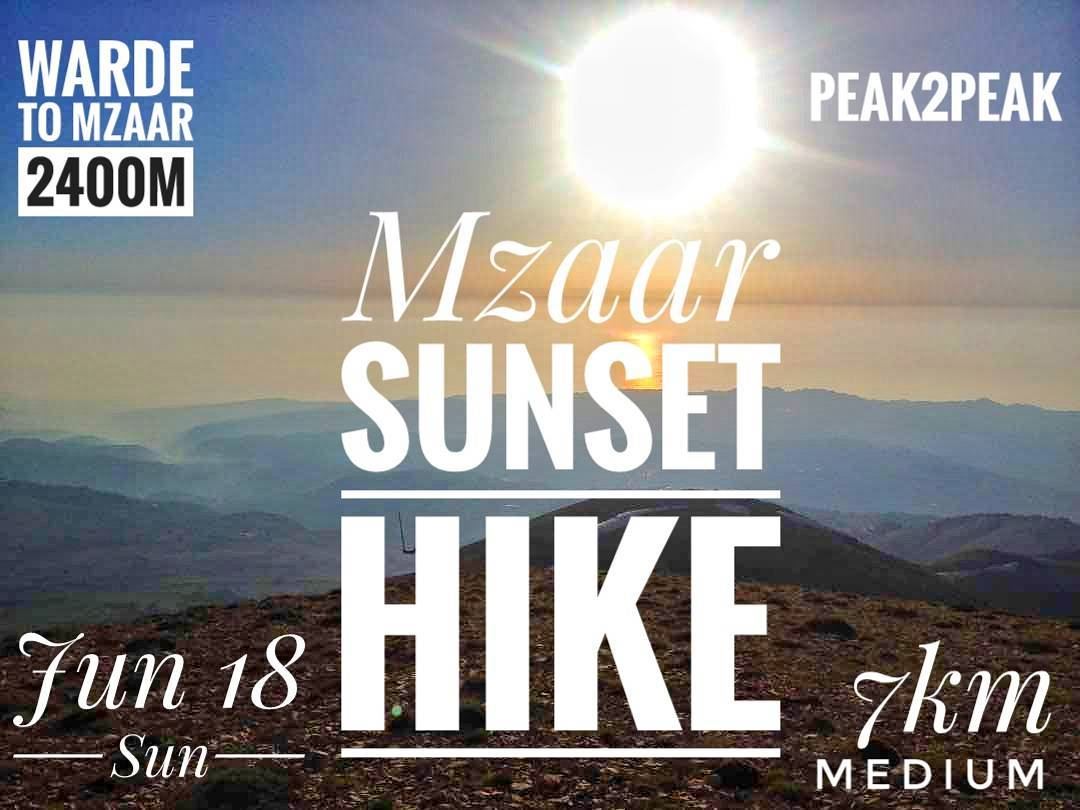 Meet us this sunday.🌎🗻SUNSET HIKE 2400m 🌅🌄• this event is free of... (Lebanon)