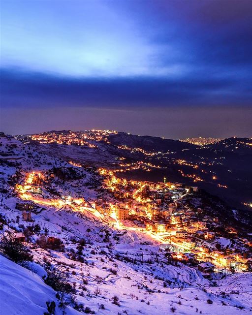 Merry Christmas from the beautiful snowy mountains of Lebanon! Sawfar... (Kobbieh Mount Liban)