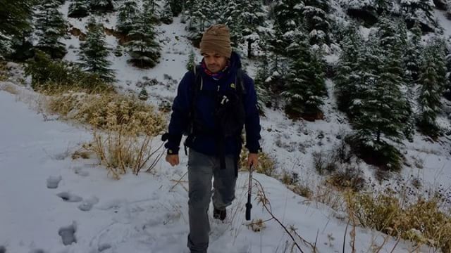 Merry xmas!..... xmas  merrychristmas  snow  hiking  snowshoeing ... (Al Shouf Cedar Nature Reserve)