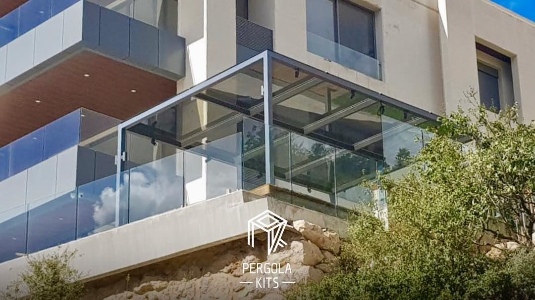 Metal Steel Structure with Glass Roofing Pergola Kits!  PergolaKitsLebanon... (Adma, Mont-Liban, Lebanon)