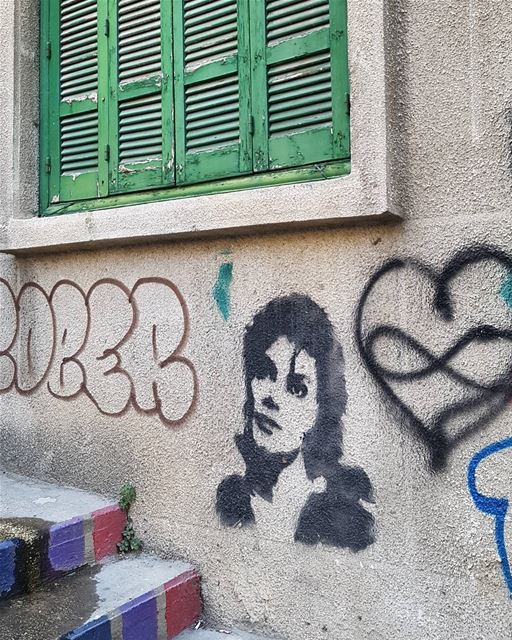 Michael Jackson still lives here. Graffiti in Mar Mikhael, Beirut. ... (Mar Mikhael-Armenia The Street)