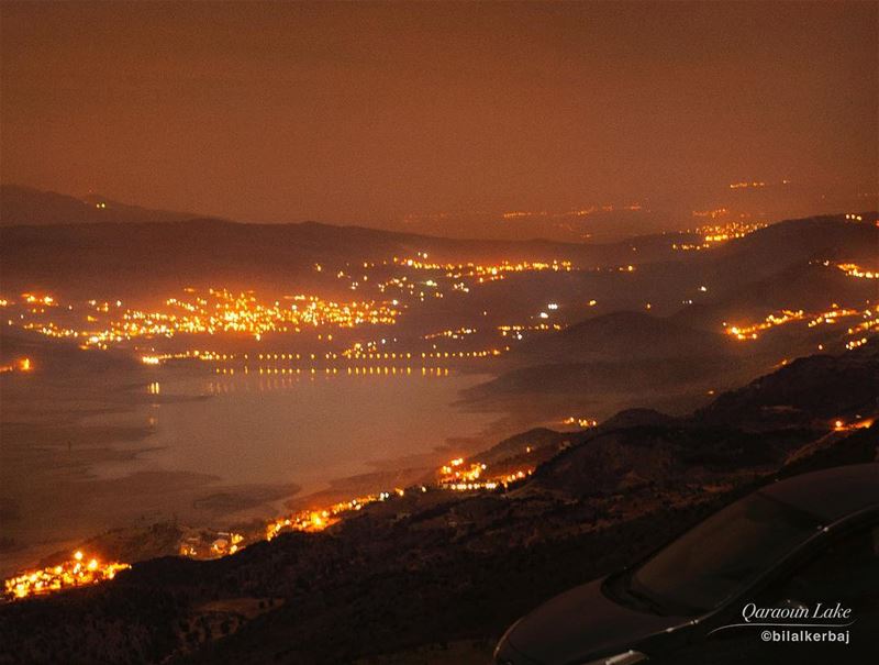 Midnight slience at Qaraoun lake--------------------------------Photo...