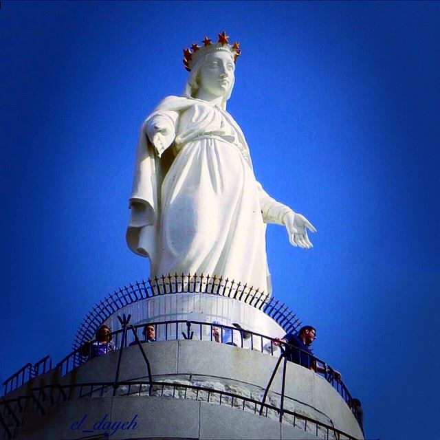 Mighty lady of harissa  ourladyofharissa statue christian jounieh...