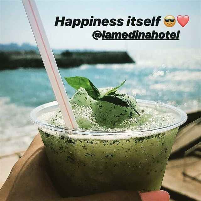 Minted lemonade anyone ! Thanks Zeina Yaghi for the tag  LamedinaHotel ... (Lamedina Hotel, Beach Club & Resort)