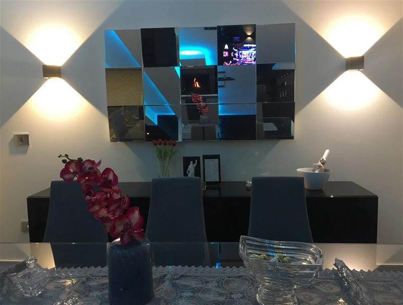  mirror  modern  decoration  diningroom  lighting  apartment  reflection ... (Balloûné, Mont-Liban, Lebanon)