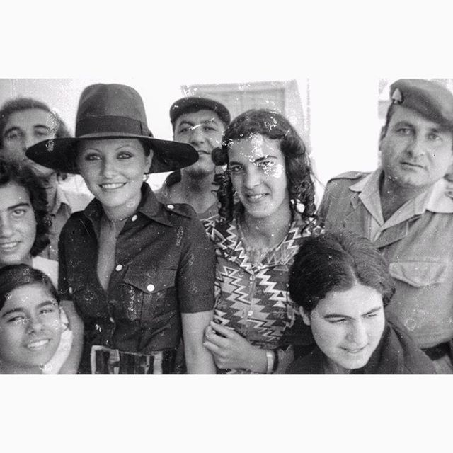 Miss universe Georgina Rizk Visiting Baalbeck In 1977 ,