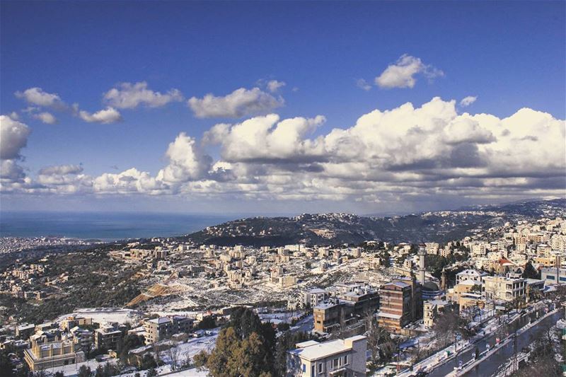 Missing snow on the streets! ⛄  livelovelebanon  lebanon  beirut  nature ... (Aley)