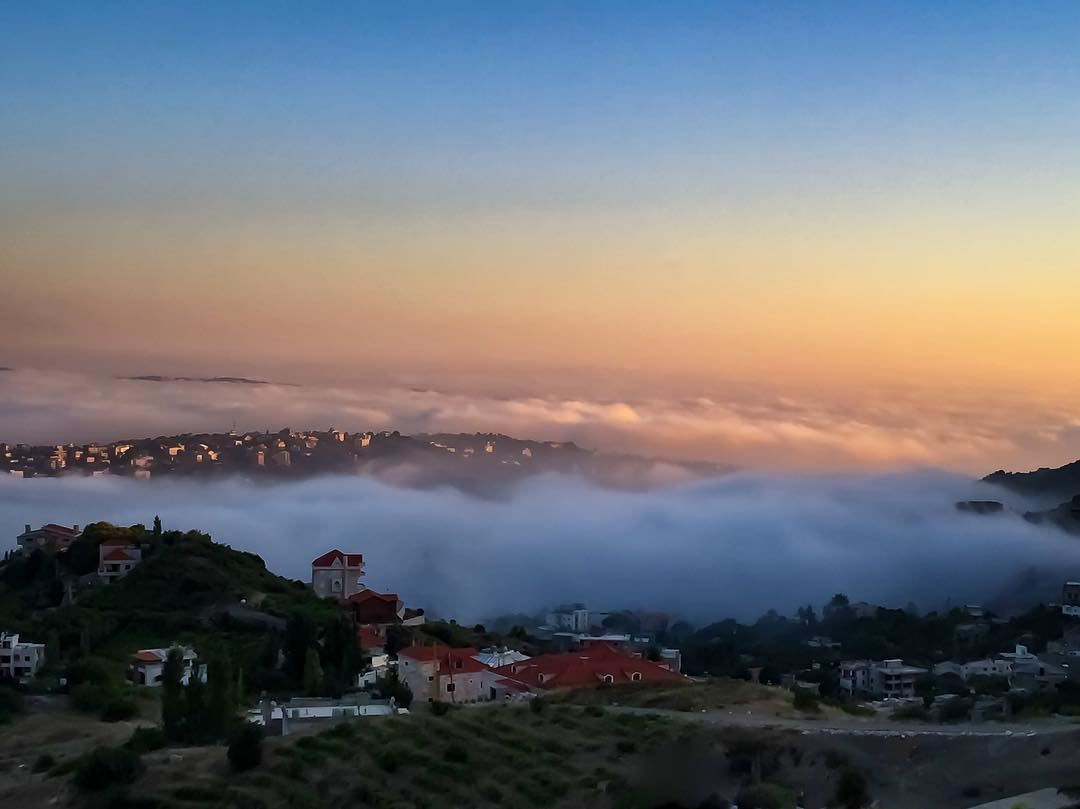 Mist filling the  valleys  dusk  mountain  magic_shots  princely_shotz ... (Lebanon)