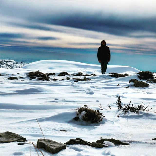 Mistery 👽 hike  silhouette  mistery  snow  stones  peak  clouds ...