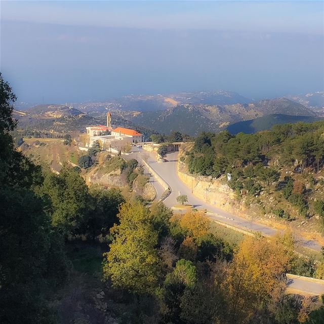 Monastery of Saint Charbel. Plunging view.  landscape  monastery ...