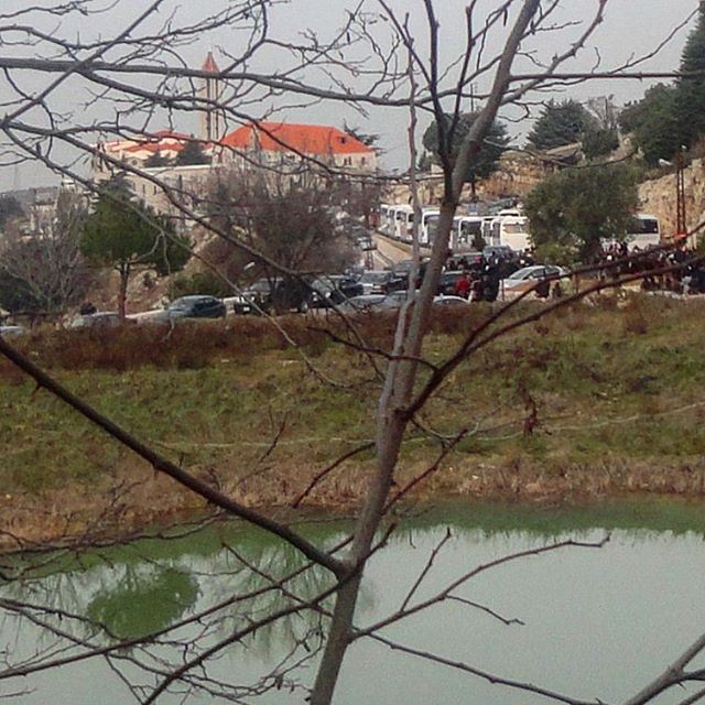 monastery religion faith prayer beautifulnature oldchurchreflection lake lac winterwater (St Charbel Aanaya)