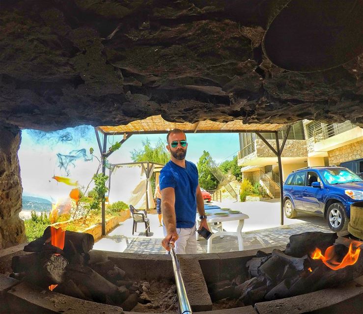 Monday mood....inside the BBQ 🍢🍡.... livelovelebanon ...