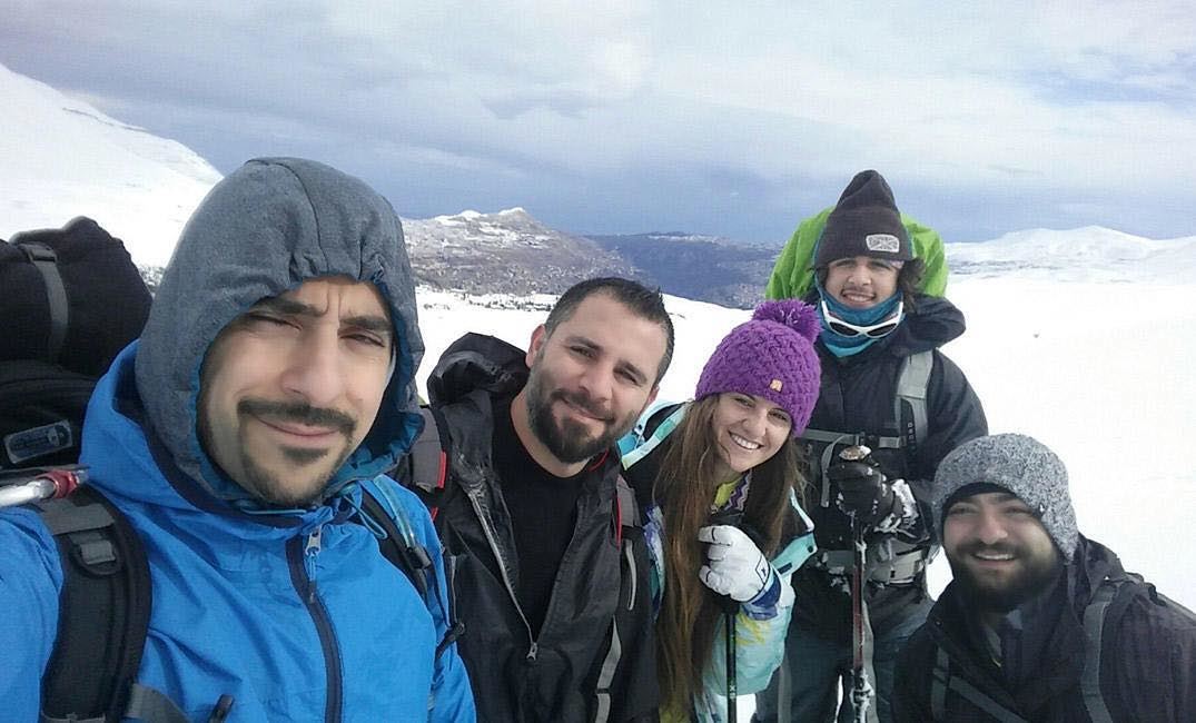 🇱🇧 Montanhistas libaneses no topo da montanha mais alta da Europa para...